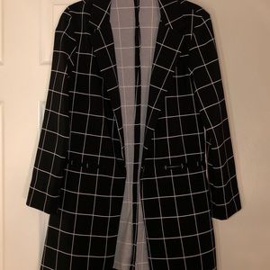 Fashion Nova Black and White Blazer